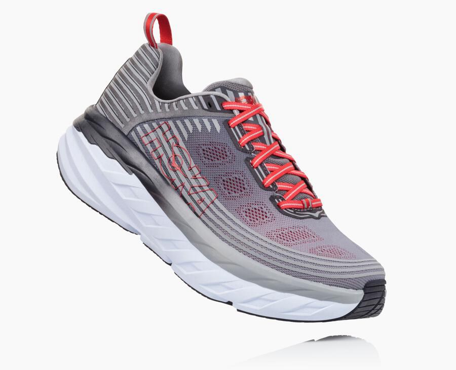 Hoka One One Hardloopschoenen Heren - Bondi 6 - Grijs - VK3265410